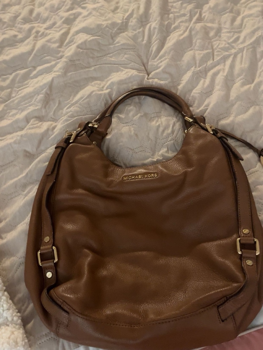 Women’s Tan Leather Hobo Shoulder Bag